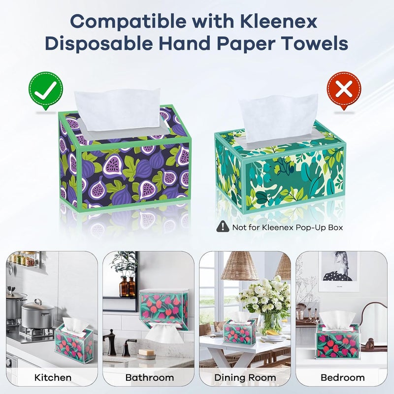 TAINESS Acrylic Hand Towel Box Cover Compatible with Kleenex Disposable Hand Towels Wall-Mounted Paper Towel Dispenser Suitable for Tabletop, Bathroom, Car, and Office Use (Clear) - Image 5